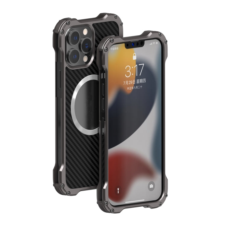 Custodia protettiva in metallo antiurto cavo R-JUST RJ51, For iPhone 13 mini, For iPhone 13, For iPhone 13 Pro, For iPhone 13 Pro Max