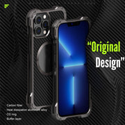 Custodia protettiva in metallo antiurto cavo R-JUST RJ51, For iPhone 13 mini, For iPhone 13, For iPhone 13 Pro, For iPhone 13 Pro Max