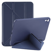 Custodia multi-pieghevole orizzontale in pelle PU a nido d'ape + custodia per tablet in TPU antiurto con supporto, For iPad mini 2024 / mini 6