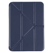 Custodia multi-pieghevole orizzontale in pelle PU a nido d'ape + custodia per tablet in TPU antiurto con supporto, For iPad mini 2024 / mini 6