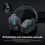 ONIKUMA B60 Bluetooth 5.0 Auricolare Bluetooth wireless regolabile per bassi potenti con microfono