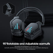 ONIKUMA B60 Bluetooth 5.0 Auricolare Bluetooth wireless regolabile per bassi potenti con microfono