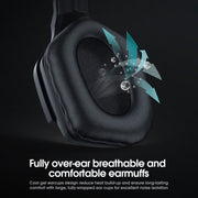 ONIKUMA B60 Bluetooth 5.0 Auricolare Bluetooth wireless regolabile per bassi potenti con microfono