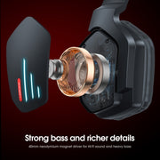ONIKUMA B60 Bluetooth 5.0 Auricolare Bluetooth wireless regolabile per bassi potenti con microfono