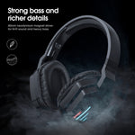 ONIKUMA B60 Bluetooth 5.0 Auricolare Bluetooth wireless regolabile per bassi potenti con microfono