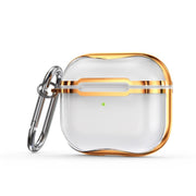 Cornice galvanica + custodia protettiva per auricolari in TPU trasparente con gancio, For AirPods 3