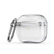 Cornice galvanica + custodia protettiva per auricolari in TPU trasparente con gancio, For AirPods 3