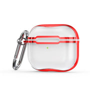 Cornice galvanica + custodia protettiva per auricolari in TPU trasparente con gancio, For AirPods 3