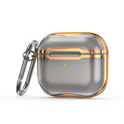 Cornice galvanica + custodia protettiva per auricolari in TPU trasparente con gancio, For AirPods 3