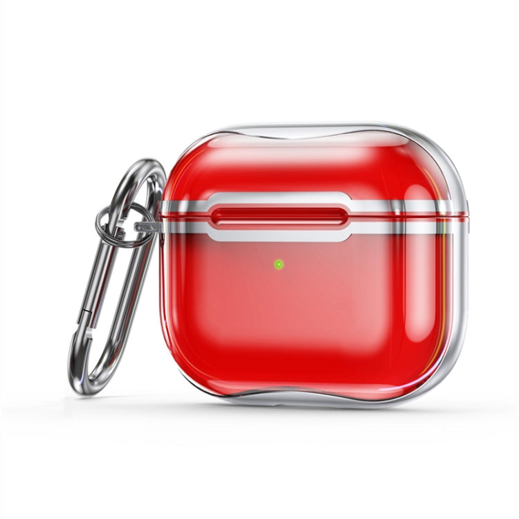 Custodia protettiva TPU trasparente con gancio per AirPods 3