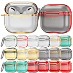 Custodia protettiva TPU trasparente con gancio per AirPods 3