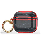 Custodia protettiva per auricolari con cornice galvanica in marmo con gancio, For AirPods 3
