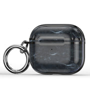 Custodia protettiva per auricolari con cornice galvanica in marmo con gancio, For AirPods 3