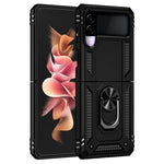 Custodia protettiva pieghevole antiurto in TPU + PC con supporto girevole a 360 gradi, For Samsung Galaxy Z Flip3 5G