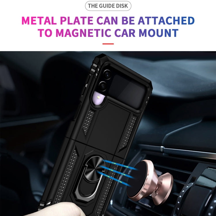 Custodia protettiva pieghevole antiurto in TPU + PC con supporto girevole a 360 gradi, For Samsung Galaxy Z Flip3 5G