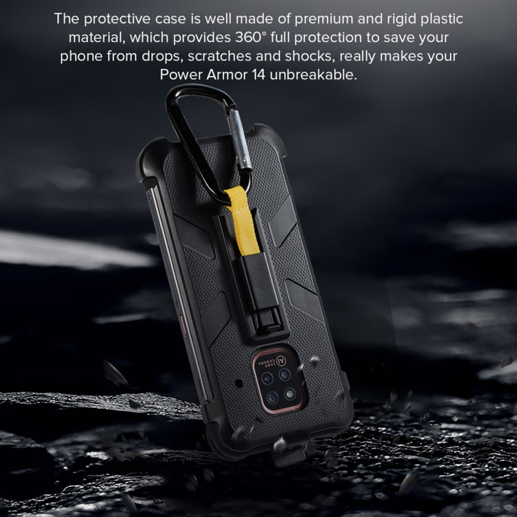 Ulefone Custodia protettiva multifunzionale in TPU + PC con clip posteriore e moschettone, For Ulefone Power Armor 14