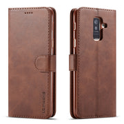 Custodia portafoglio in pelle con slot carte per Galaxy A6 Plus 2