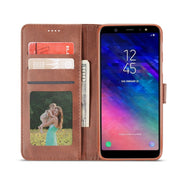 Custodia portafoglio in pelle con slot carte per Galaxy A6 Plus 2