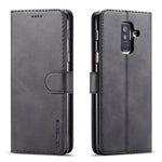 Custodia portafoglio in pelle per Galaxy A6 Plus 2018