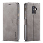 Custodia portafoglio in pelle per Galaxy A6 Plus 2018