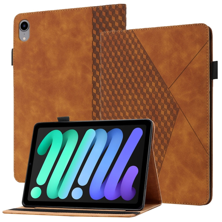 Custodia in pelle per tablet con vibrazione orizzontale Rhombus Skin Feel con slot per schede e supporto e funzione Sleep / Wake-up, For iPad mini 2024 / mini 6, For iPad mini (2019) / 4 / 3 / 2, For iPad 10.2 2021 / 2020 / 2019                        ...
