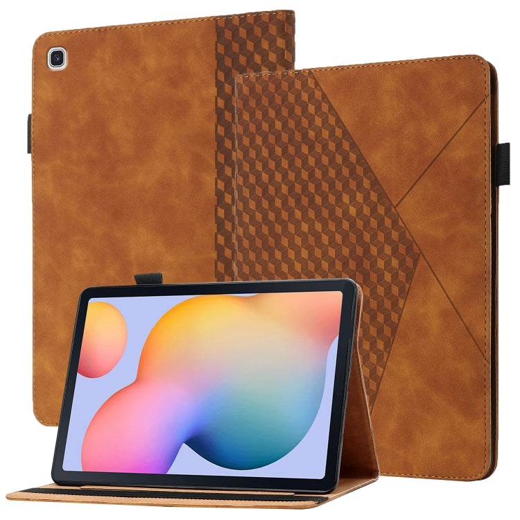 Custodia in pelle per tablet con vibrazione orizzontale Rhombus Skin Feel con slot per schede e supporto, For Samsung Galaxy Tab S6 Lite SM-P610/T615, For Samsung Galaxy Tab A 10.1 2019 T510, For Samsung Galaxy Tab A7 10.4 2020 T500/T505               ...