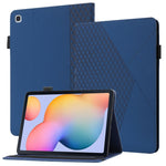Custodia in pelle per tablet con vibrazione orizzontale Rhombus Skin Feel con slot per schede e supporto, For Samsung Galaxy Tab S6 Lite SM-P610/T615, For Samsung Galaxy Tab A 10.1 2019 T510, For Samsung Galaxy Tab A7 10.4 2020 T500/T505               ...