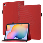 Custodia in pelle per tablet con vibrazione orizzontale Rhombus Skin Feel con slot per schede e supporto, For Samsung Galaxy Tab S6 Lite SM-P610/T615, For Samsung Galaxy Tab A 10.1 2019 T510, For Samsung Galaxy Tab A7 10.4 2020 T500/T505               ...