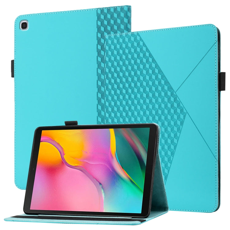Custodia in pelle per tablet con vibrazione orizzontale Rhombus Skin Feel con slot per schede e supporto, For Samsung Galaxy Tab S6 Lite SM-P610/T615, For Samsung Galaxy Tab A 10.1 2019 T510, For Samsung Galaxy Tab A7 10.4 2020 T500/T505               ...