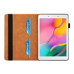 Custodia in pelle per tablet con vibrazione orizzontale Rhombus Skin Feel con slot per schede e supporto, For Samsung Tab A 8.0 2019 T290/T295/T297