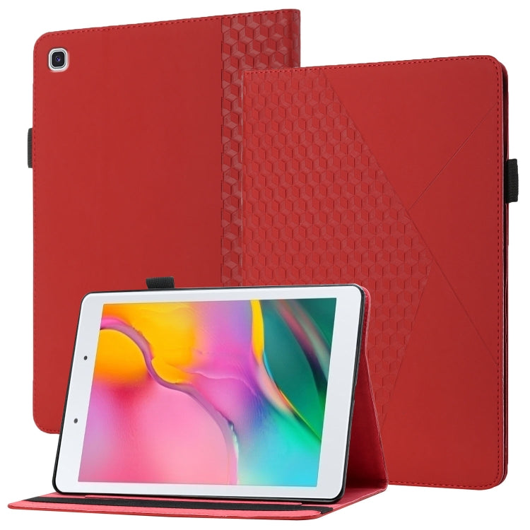 Custodia in pelle per tablet con vibrazione orizzontale Rhombus Skin Feel con slot per schede e supporto, For Samsung Tab A 8.0 2019 T290/T295/T297