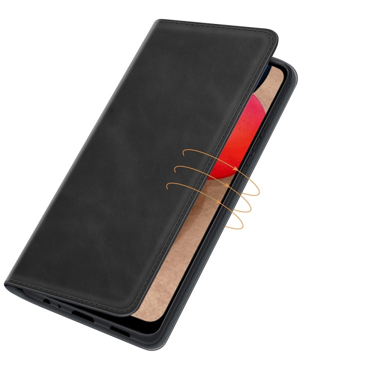 Custodia in pelle con ventosa magnetica retropelle con supporto, slot per carte e portafoglio, For Galaxy A03s 166mm