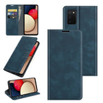 Custodia in pelle con ventosa magnetica retropelle con supporto, slot per carte e portafoglio, For Galaxy A03s 166mm