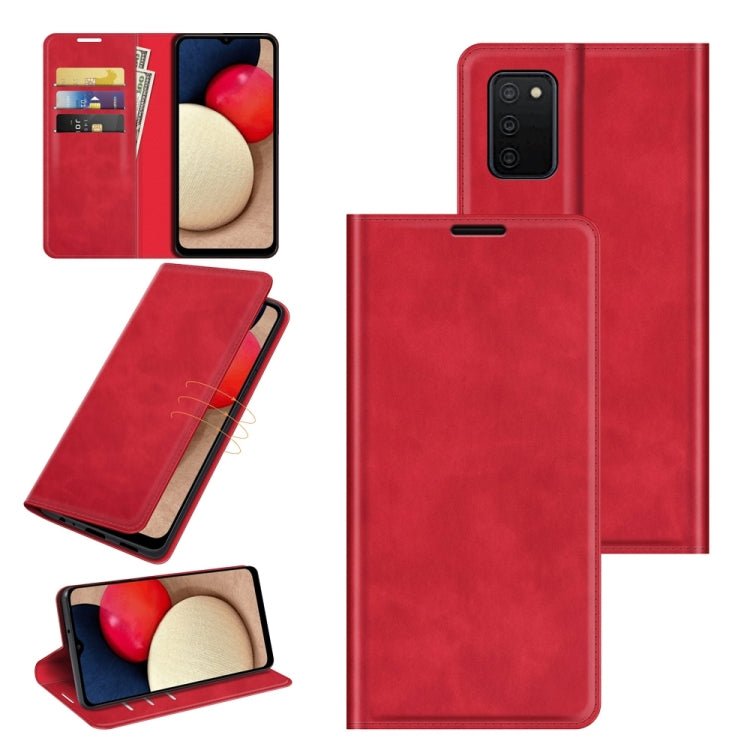 Custodia in pelle con ventosa magnetica retropelle con supporto, slot per carte e portafoglio, For Galaxy A03s 166mm