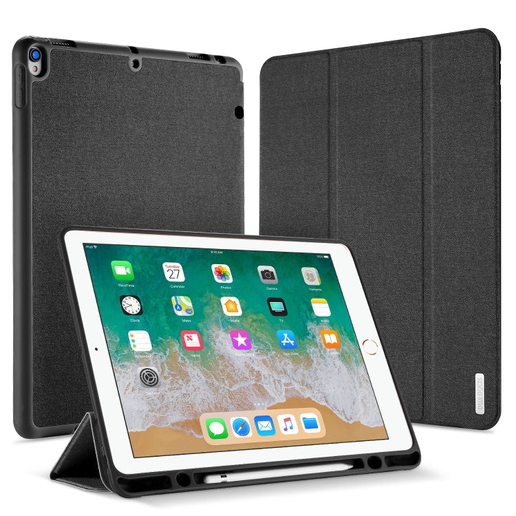Custodia per tablet DUX DUCIS serie Domo con vibrazione orizzontale magnetica in TPU + pelle PU con supporto a tre pieghe e slot per penna, For iPad Pro 12.9 inch 2017