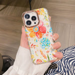Custodia TPU glitterata con fiore per iPhone 11 Pro Max