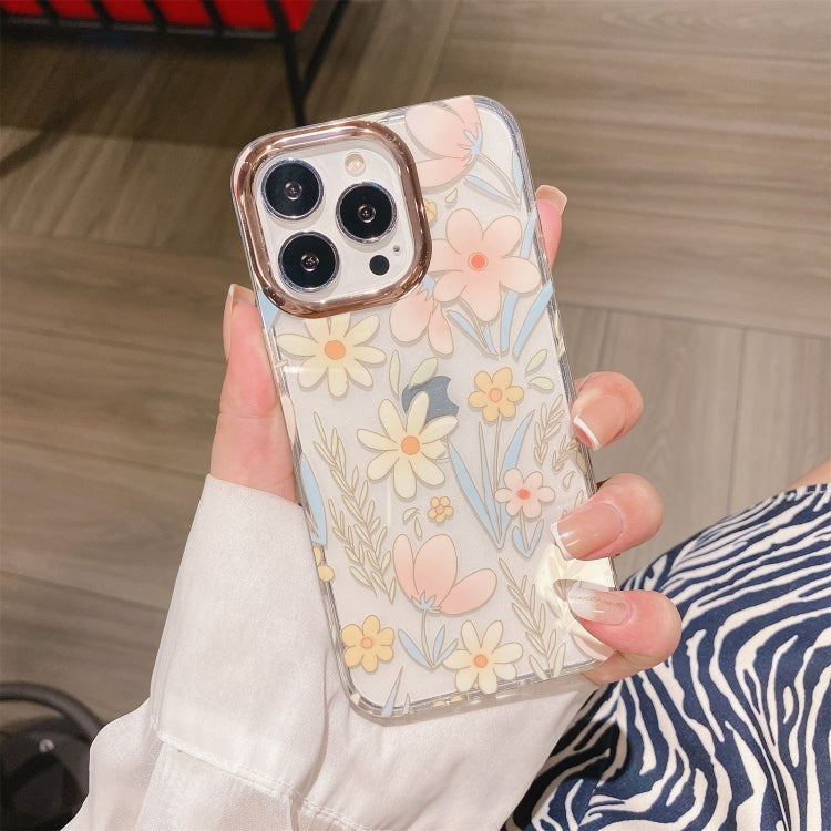 Custodia TPU glitterata con fiore per iPhone 11 Pro Max