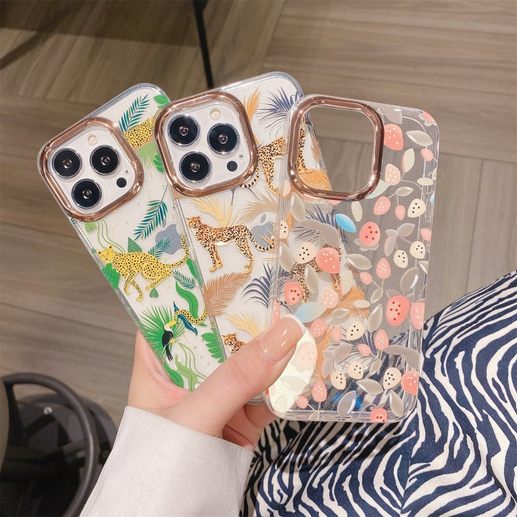 Custodia TPU glitterata con fiore per iPhone 11 Pro Max