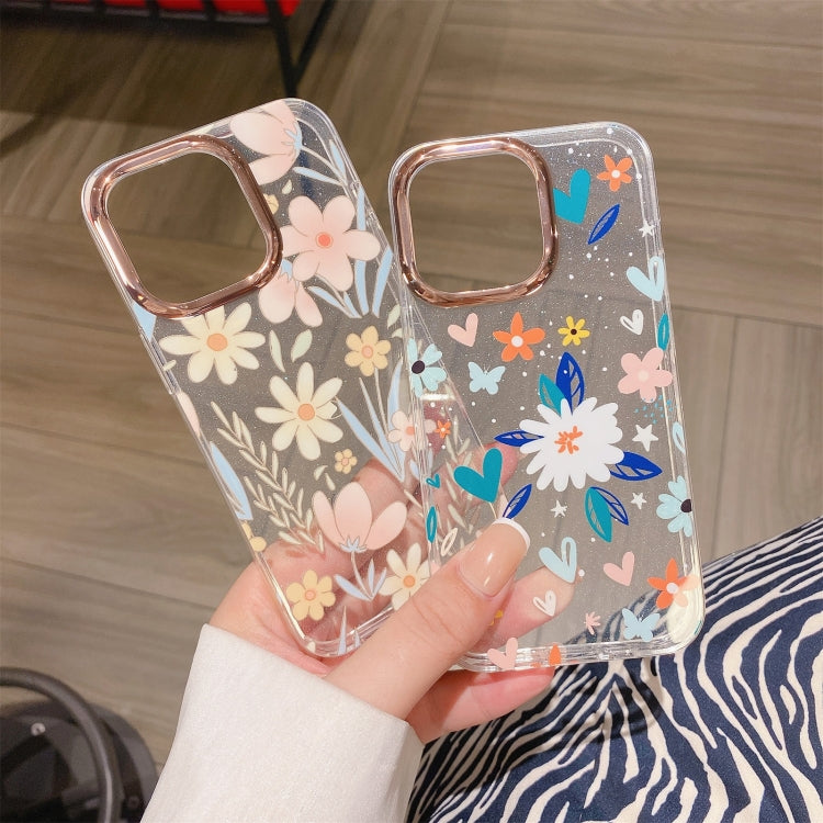 Custodia TPU glitterata con fiore per iPhone 11 Pro Max