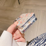 Custodia TPU glitterata con fiore per iPhone 11 Pro Max