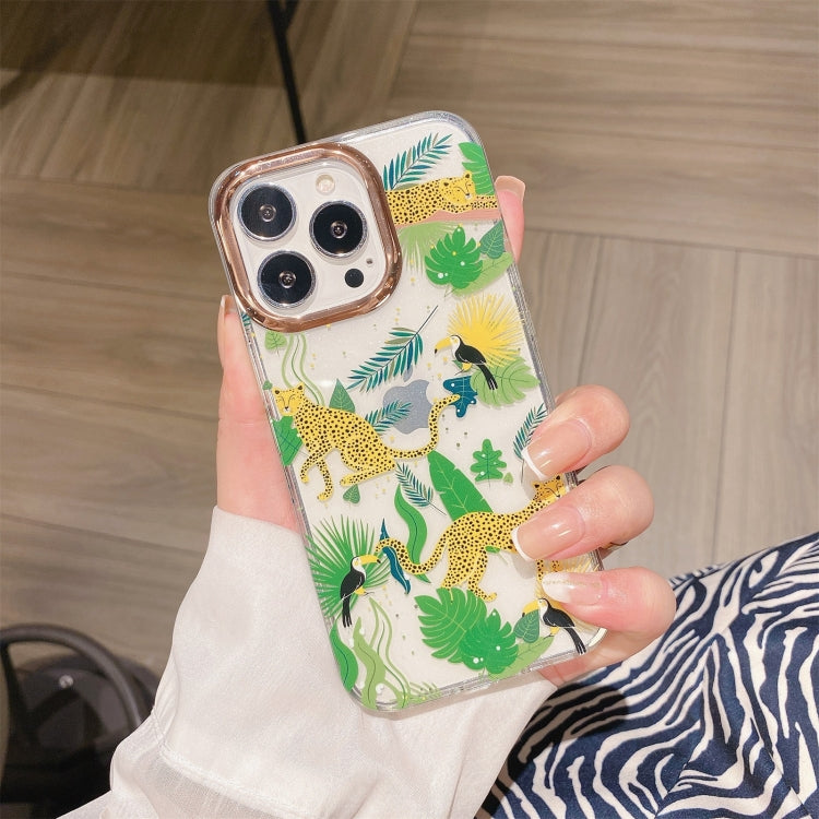 Custodia TPU glitterata con fiore per iPhone 11 Pro Max