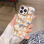 Custodia TPU glitterata con fiore per iPhone 11 Pro Max