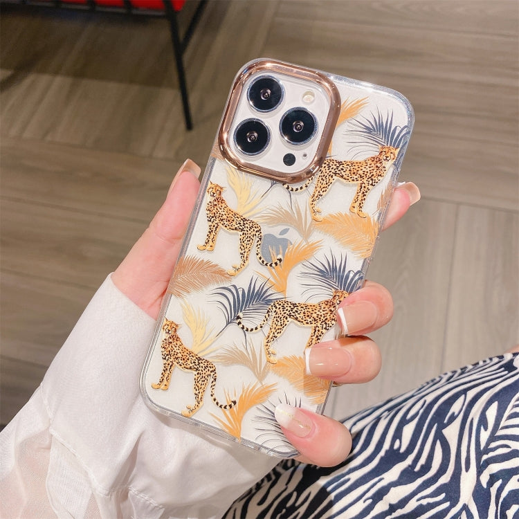 Custodia TPU glitterata con fiore per iPhone 11 Pro Max
