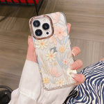 Custodia TPU glitterata con fiore per iPhone 11 Pro Max