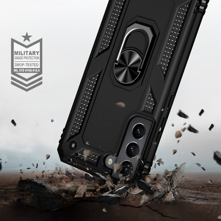 Custodia protettiva antiurto in TPU + PC con supporto girevole a 360 gradi, For Samaung Galaxy S22 5G, For Samaung Galaxy S22+ 5G, For Samaung Galaxy S22 Ultra 5G