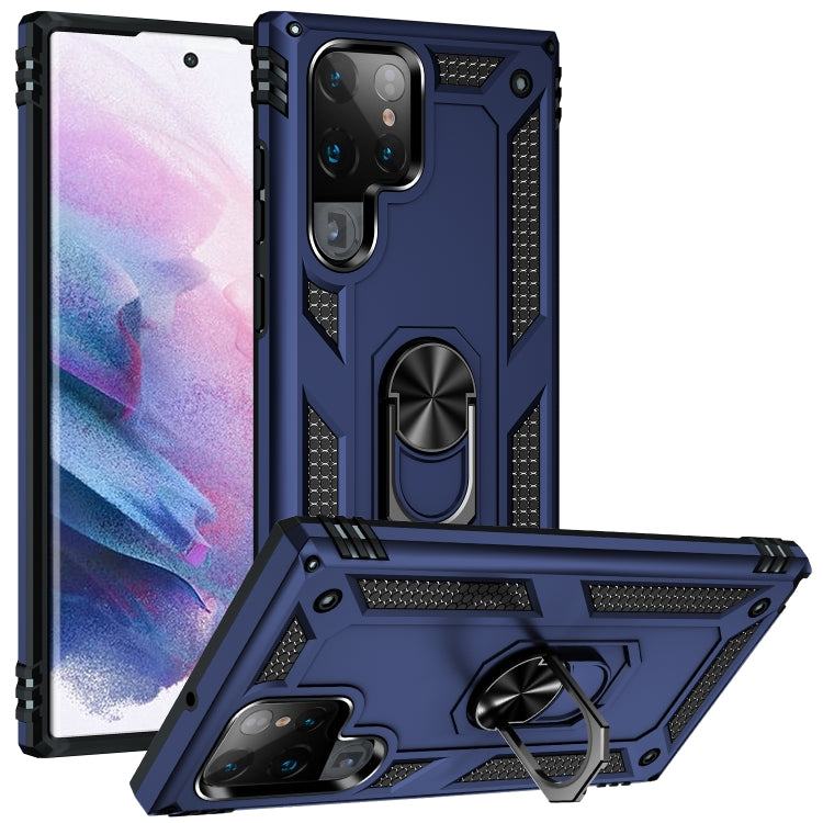 Custodia protettiva antiurto in TPU + PC con supporto girevole a 360 gradi, For Samaung Galaxy S22 5G, For Samaung Galaxy S22+ 5G, For Samaung Galaxy S22 Ultra 5G