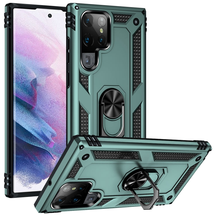 Custodia protettiva antiurto in TPU + PC con supporto girevole a 360 gradi, For Samaung Galaxy S22 5G, For Samaung Galaxy S22+ 5G, For Samaung Galaxy S22 Ultra 5G