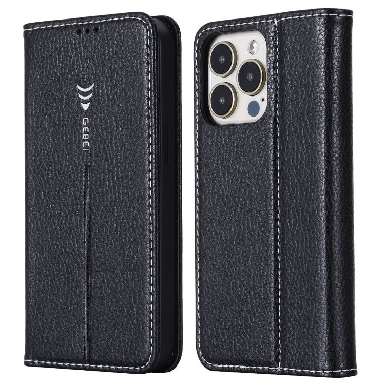 GEBEI PU+TPU Custodia protettiva a ribaltamento orizzontale con supporto e slot per schede, For iPhone 13, For iPhone 13 Pro, For iPhone 13 Pro Max