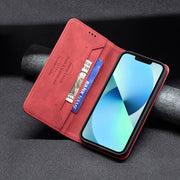 Custodia in pelle antifurto con blocco magnetico RFID con supporto, slot per carte e portafoglio, For iPhone 13 mini, For iPhone 13, For iPhone 13 Pro, For iPhone 13 Pro Max, For iPhone 12 mini, For iPhone 12 / 12 Pro