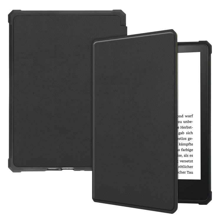 Custodia in pelle per tablet a vibrazione orizzontale in TPU con struttura a ruota di tensione in tinta unita con funzione Sleep / Wake-up, For Amazon Kindle Paperwhite 2021